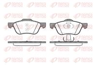 Set of brake linings, disc brake