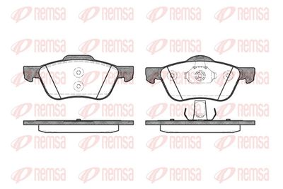 Set of brake linings, disc brake