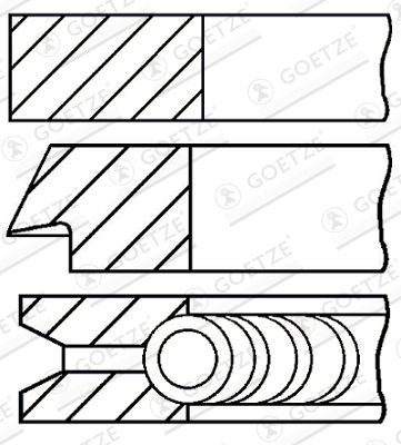 A set of piston rings