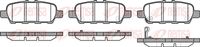 Set of brake linings, disc brake