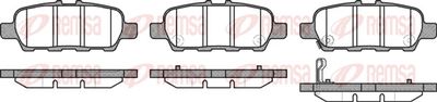 Set of brake linings, disc brake