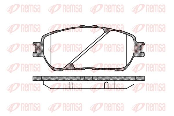 Set of brake linings, disc brake