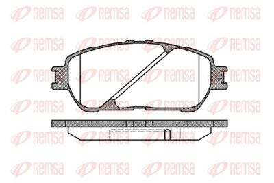 Set of brake linings, disc brake