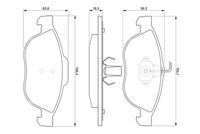 Set of brake linings, disc brake