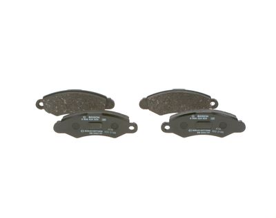 Set of brake linings, disc brake