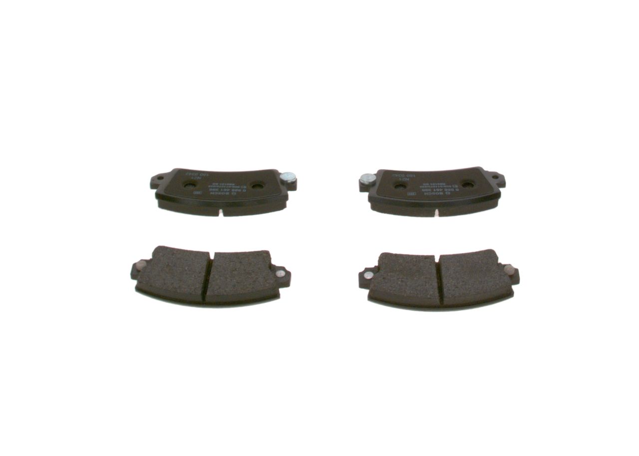 Set of brake linings, disc brake