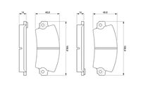 Set of brake linings, disc brake