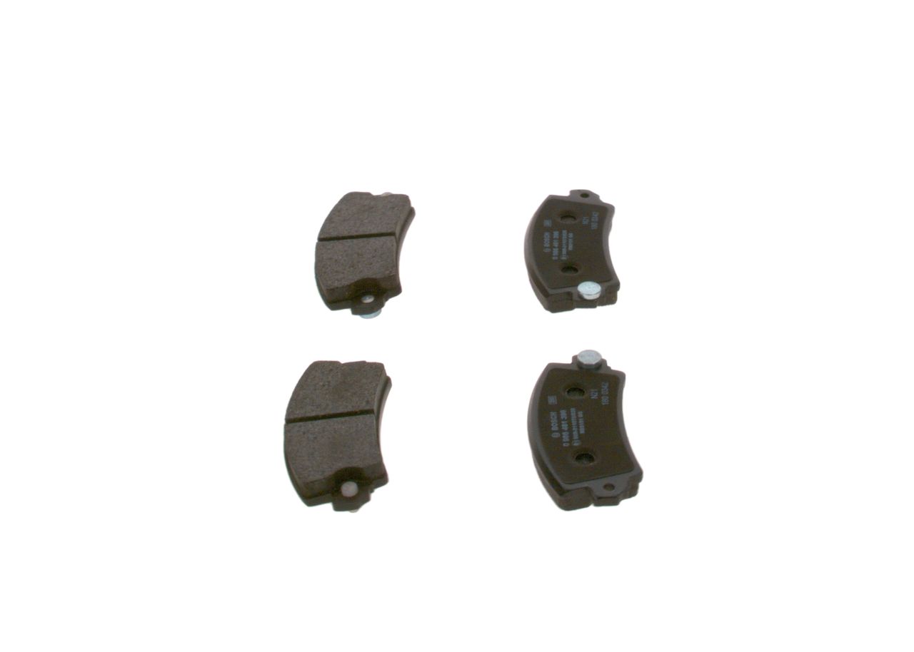 Set of brake linings, disc brake