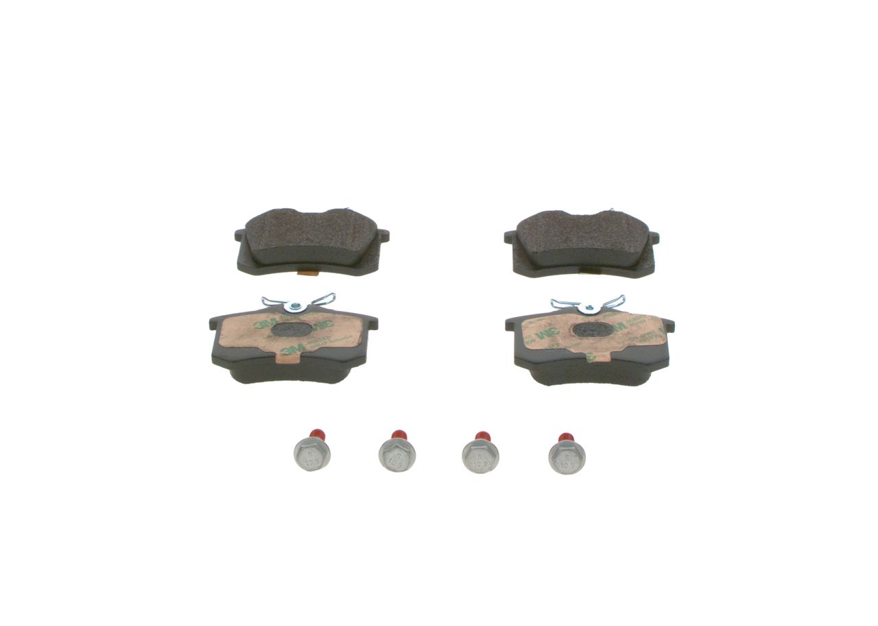 Set of brake linings, disc brake