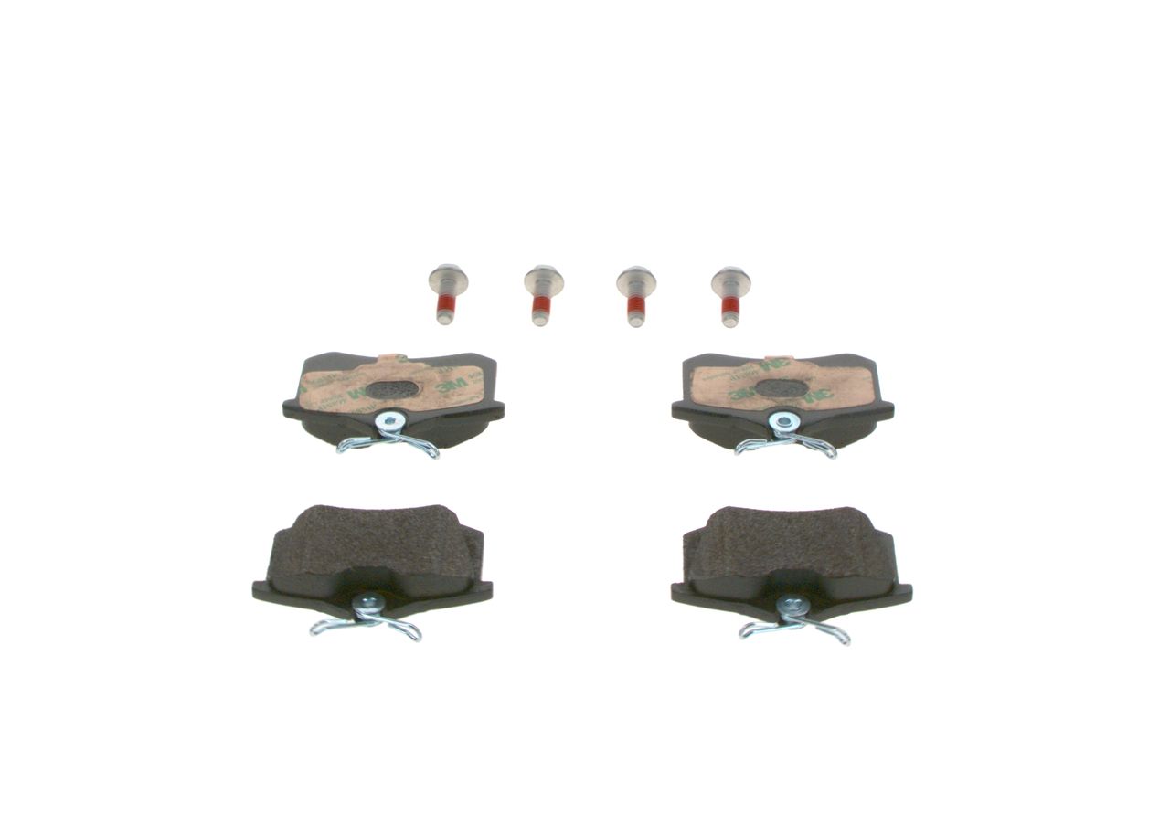 Set of brake linings, disc brake