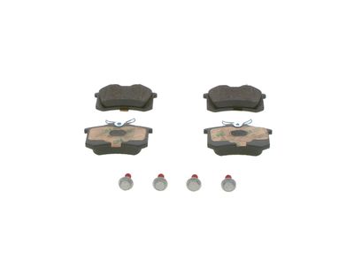 Set of brake linings, disc brake