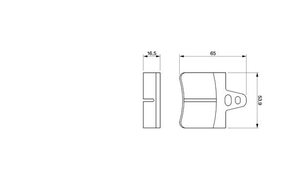 Set of brake linings, disc brake