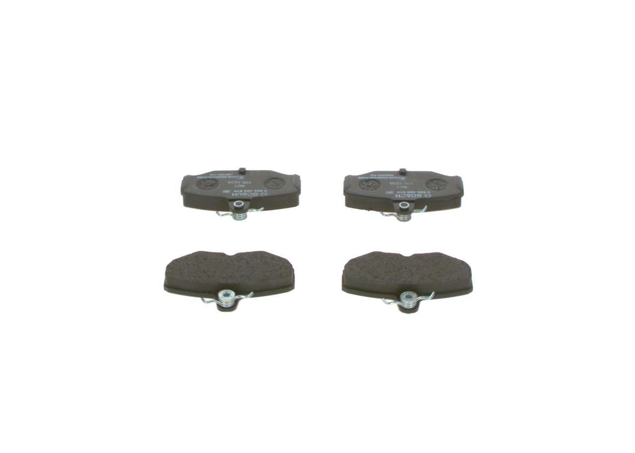 Set of brake linings, disc brake