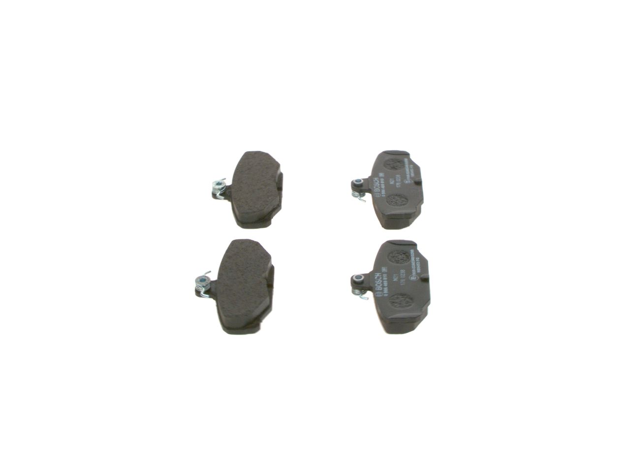 Set of brake linings, disc brake