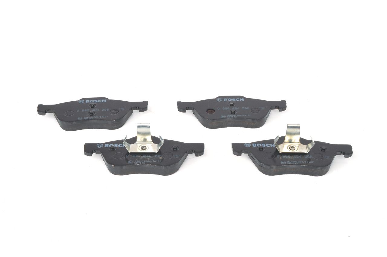 Set of brake linings, disc brake