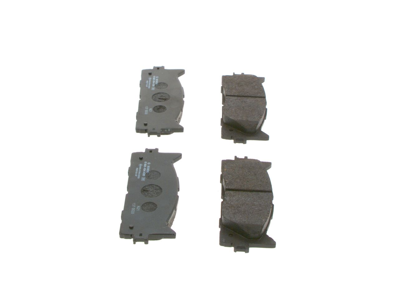 Set of brake linings, disc brake