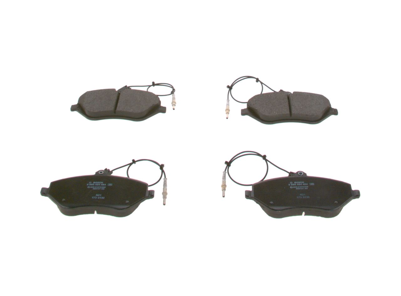 Set of brake linings, disc brake