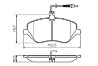 Set of brake linings, disc brake