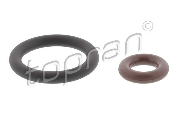 Set of sealing rings, injection valve