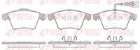 Set of brake linings, disc brake