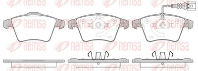 Set of brake linings, disc brake