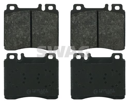 Set of brake linings, disc brake