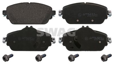 Set of brake linings, disc brake