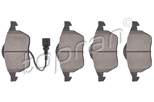 Set of brake linings, disc brake