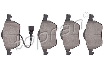 Set of brake linings, disc brake