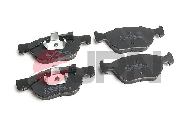 Set of brake linings, disc brake