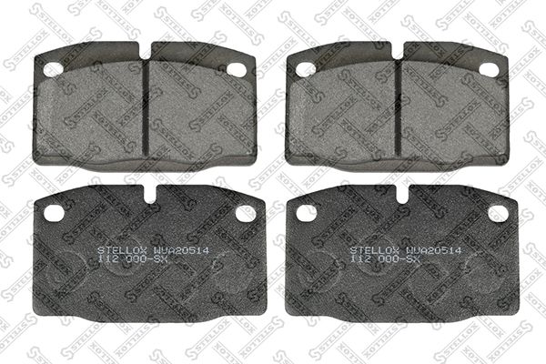 Set of brake linings, disc brake