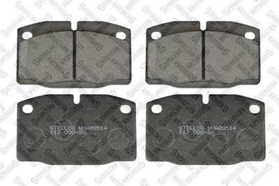 Set of brake linings, disc brake