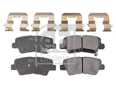 Set of brake linings, disc brake