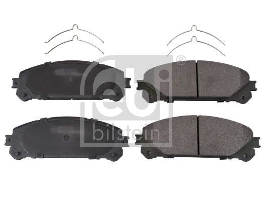 Set of brake linings, disc brake