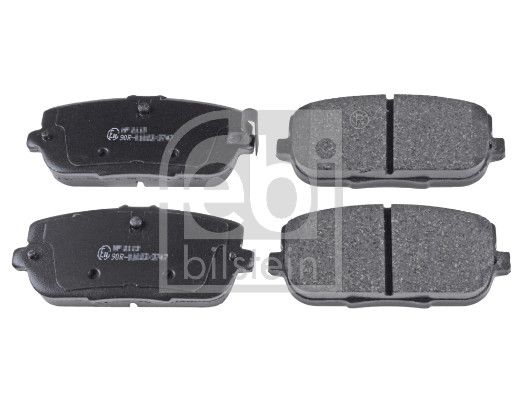 Set of brake linings, disc brake