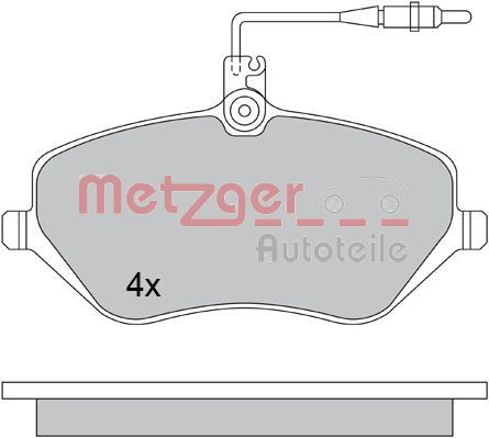 Set of brake linings, disc brake