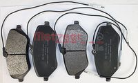 Set of brake linings, disc brake