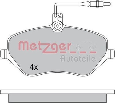 Set of brake linings, disc brake