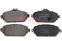 Set of brake linings, disc brake