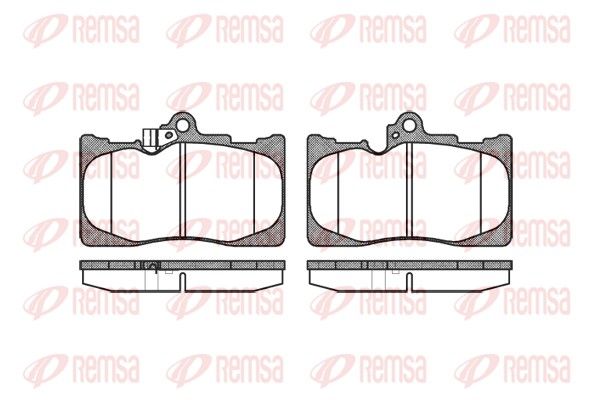 Set of brake linings, disc brake