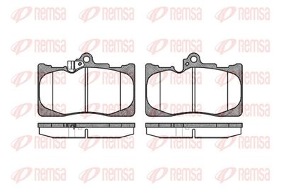 Set of brake linings, disc brake