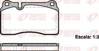 Set of brake linings, disc brake