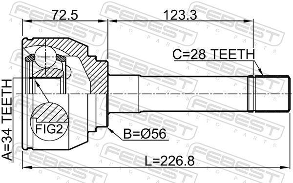 Set of hinges, drive shaft