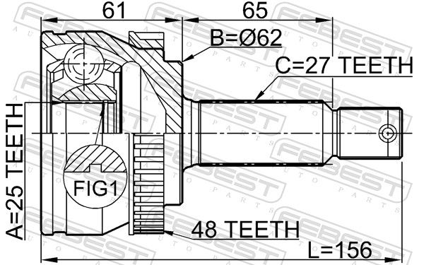 Set of hinges, drive shaft