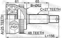 Set of hinges, drive shaft