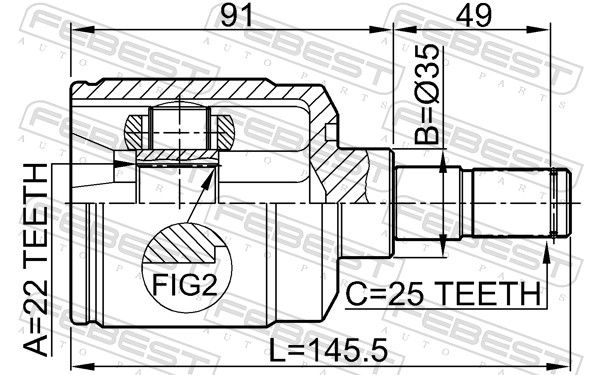 Set of hinges, drive shaft