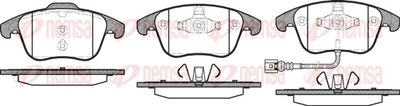 Set of brake linings, disc brake