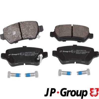 Set of brake linings, disc brake