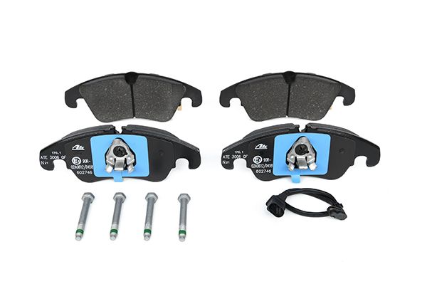 Set of brake linings, disc brake