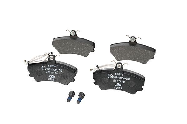 Set of brake linings, disc brake